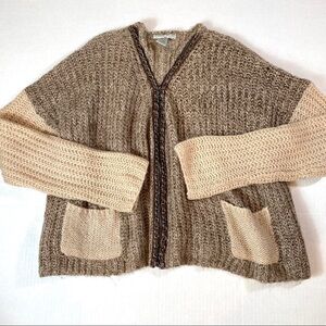 Alberto Makali Sweater L Brown Mohair Oversized